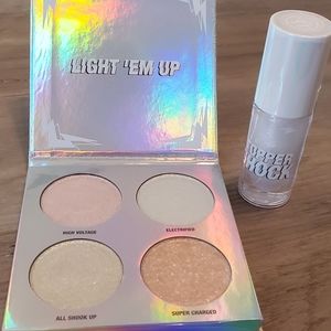 Strobe Shock Highlighter Palette and Lip Gloss